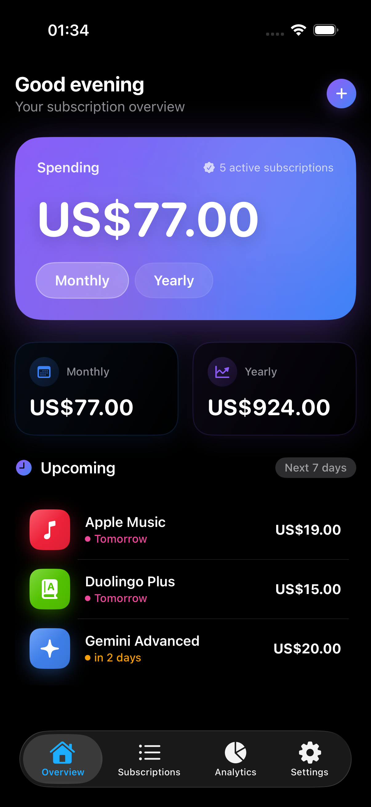 Summa app screenshot